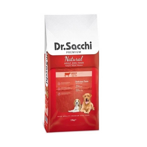 Dr.Sacchi Natural Beef Sığır Etli Yetişkin Köpek Maması 15 kg