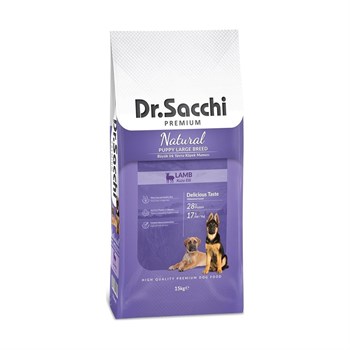 Dr.Sacchi Büyük Irk Kuzu Etli Yavru Köpek Maması 15 kg
